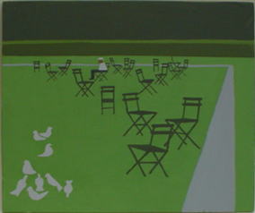 A Man, Birds and Chairs