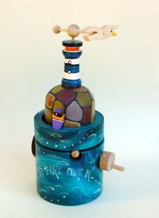 Jane Ryan Island painted wood